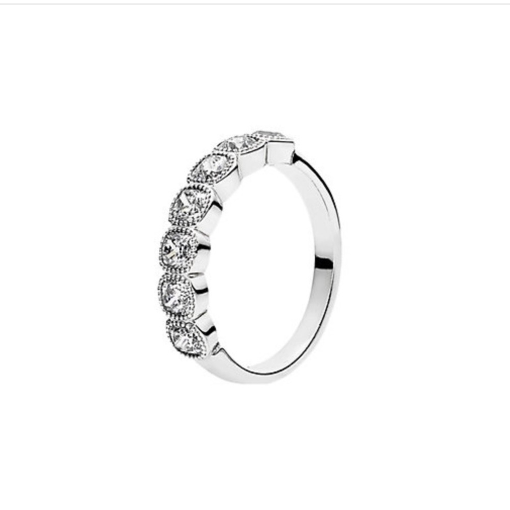 PANDORA Silver CZ Alluring Cushion Ring
